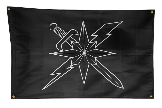 Sword, Compass and Lighting Bolt