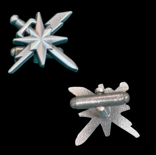 Sword Compass and Lighting Bolt Cuff Link