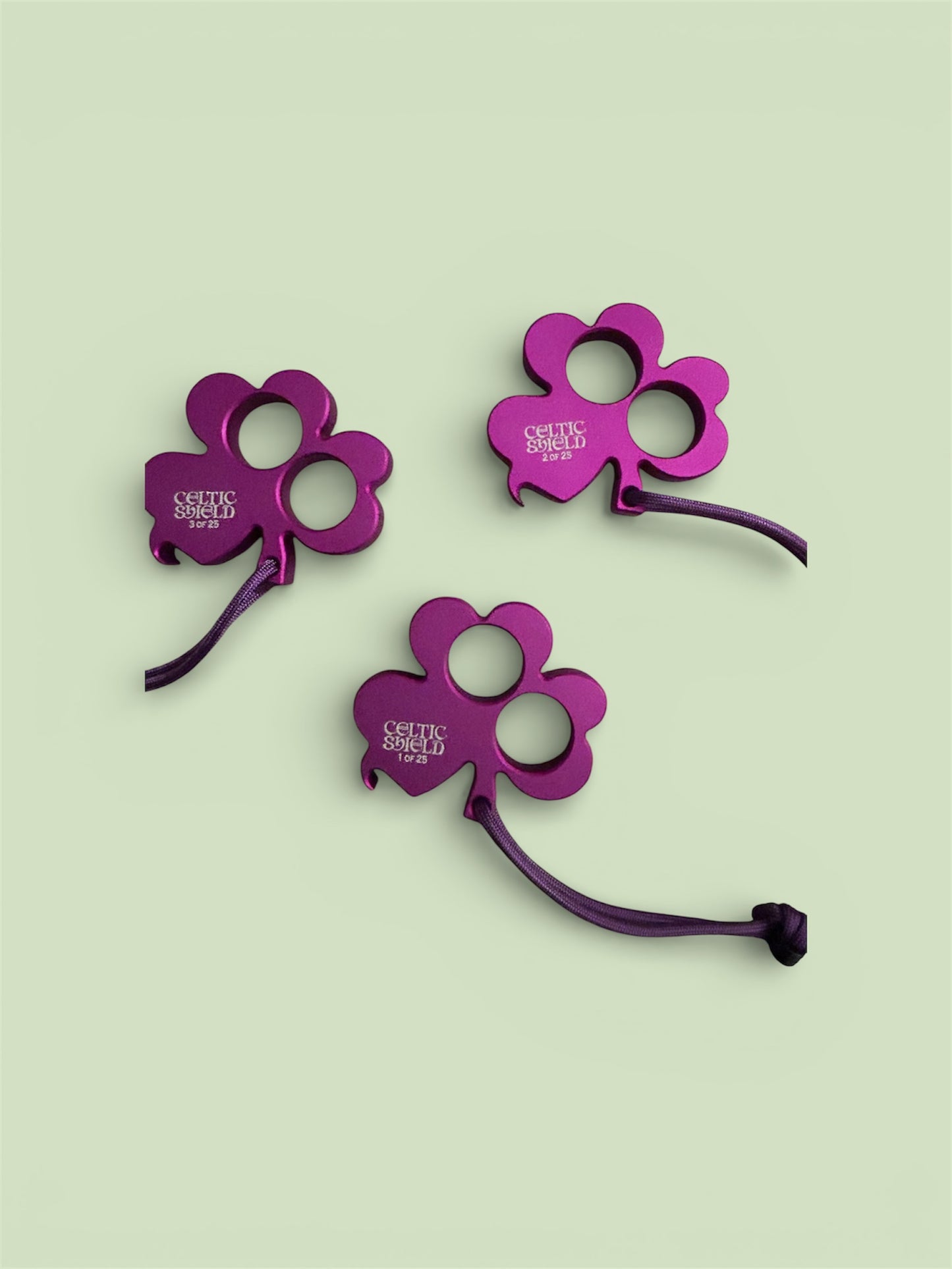 Purple Shamrock Bottle Opener